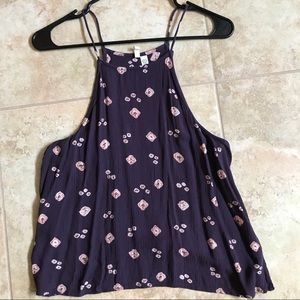 Billabong purple floral tank top